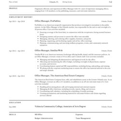 Very Good Guide Office Manager Resume Samples Template Sample