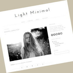 Worthy Free Blogger Template Light Minimal Templates