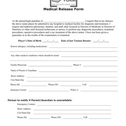 Out Of This World Medical Release Form Example In Word And Formats
