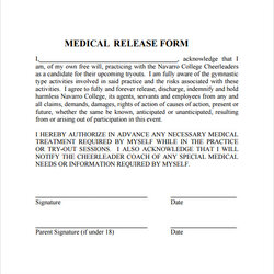 Very Good Free Sample Medical Release Forms In Ms Word Form Basic Template