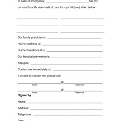 Preeminent Medical Release Form Template Templates Consent Grandparents Daycare Parent Chart Letter Parental