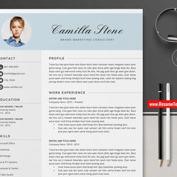 Creative Template Resume Word Curriculum Vitae Cover Professional Modern Editable Ms Job Letter Simple