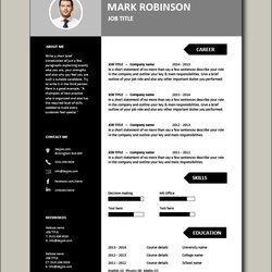 Template With Photo Free Resume Templates Impress Employers