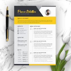 Excellent Creative Modern Resume Template Vitae Resumes Pierre Clean Professional And Curriculum Design Ms
