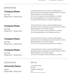 Perfect Free Resume Templates Examples Simple Template Professional Resumes Example