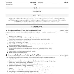 Tremendous Resume Templates And Word Free Downloads Guides English Professional Teacher Template Sample