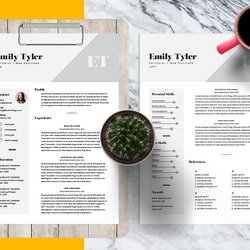 Free Professional Resume Template Templates Header