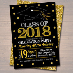 Great Editable Graduation Party Invitation High School Invite College