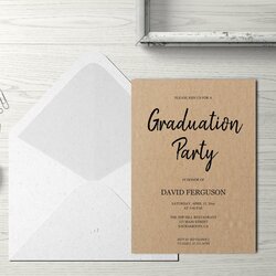 The Highest Standard Graduation Party Invitation Instant Download Kraft Grad
