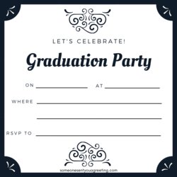 Worthy Free Printable Graduation Party Invitations Someone Sent You Classy Invitation Template