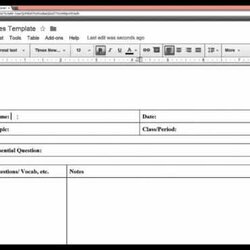 Fine Google Docs Cornell Notes Template Using Templates Feature With