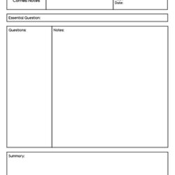 High Quality Cornell Notes Template Google Docs Version Included By Odds Original
