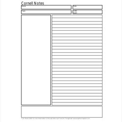 Cool Cornell Notes Template Google Docs Blank Note