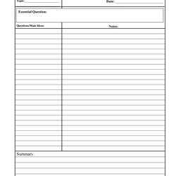 Exceptional Avid Cornell Note Template Notes Templates Word Definition Excellent Examples Office Microsoft
