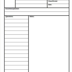 Cornell Notes Template Google Docs