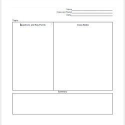 Eminent Cornell Notes Template Free Word Format Download Blank Report Google Doc