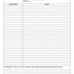 Capital Google Docs Cornell Notes Template Best Ideas Word Within