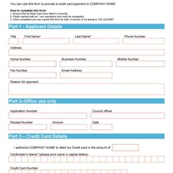 Preeminent Credit Card Authorization Forms Templates Ready To Use Form Template Kb