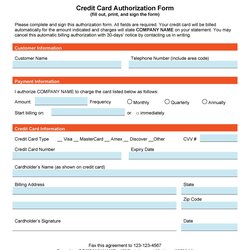 Tremendous Credit Card Authorization Forms Templates Ready To Use Form Template Payment Recurring Australia