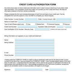 Superb Credit Card Authorization Forms Templates Ready To Use Form Template Recurring Kb