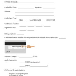 Very Good Credit Card Authorization Form Template Templates Study Forms Payment File Blank Word Cards