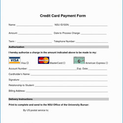 Capital Credit Card Authorization Form Template Word Slip Billing Printable Luxury Free With Regard To