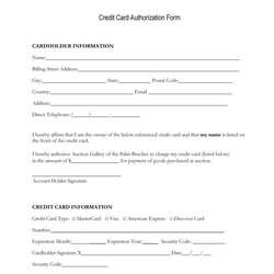 The Highest Quality Credit Card Authorization Forms Templates Ready To Use Form Template Business Kb