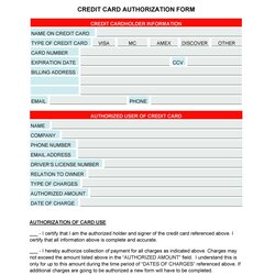 Matchless Credit Card Authorization Forms Templates Ready To Use Form Payment Template Stirring Australia