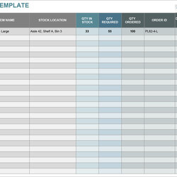 Fine Free Stock Inventory And Checklist Templates For Businesses Template Adobe