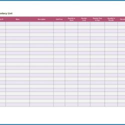 Brilliant Free Printable Inventory Checklist Template Templates