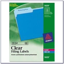 Peerless Avery White Filing Labels Template
