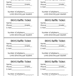 Outstanding Raffle Ticket Template Free Download Printable Templates