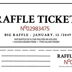 Admirable Create Raffle Tickets For Free Template Printable