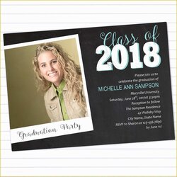 Magnificent Free Graduation Announcements Templates Of Modern Chalkboard Invitation Wording Party Template