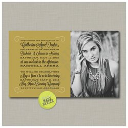 Excellent Graduation Announcement Invitation Digital Printable Design With Announcements Ideas