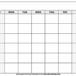 Fine Printable Blank Calendar Templates Monthly Print