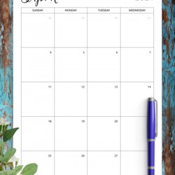 Very Good Download Printable Monthly Calendar Template Calendars Yearly