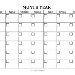 Marvelous Blank Monthly Calendar Free Printable Activity Shelter Debra Haley