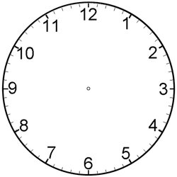 Free Blank Clock Printable Download Clocks Template Library