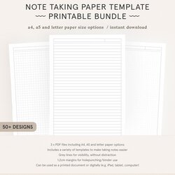 Very Good Paper Printable Lined Notes Note Taking Template Brown