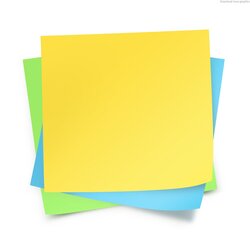 Preeminent Paper Notes Template Sticky Note Post Blank Posit Clip Icon Stack Vector Use Yellow Color