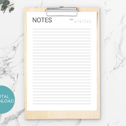 The Highest Standard Notes Printable Page