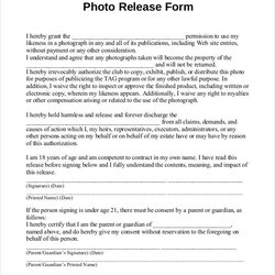 The Highest Quality Photo Release Form Template Free Documents Download Forms Templates
