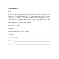 Worthy Free Photo Release Form Templates Word
