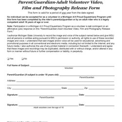 Brilliant Standard Photo Release Forms Free Form