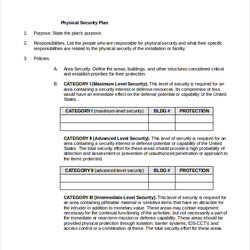 Swell Free Sample Security Plan Templates In Ms Word Google Docs Template Physical