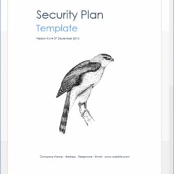 Security Plan Templates Forms Checklists For Ms Office Cart Word Template