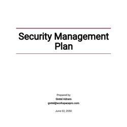 Capital Free Sample Security Management Plan Template Google Docs Word