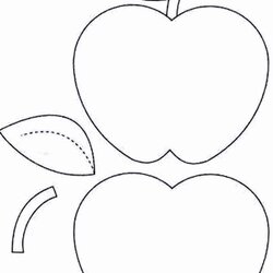 Capital Apple Template Coloring Pages Basic Patterns Templates For Crafts Pattern Felt Craft Choose Board
