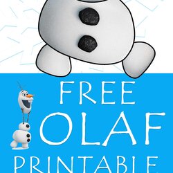 Olaf Printable From Disney Frozen Template For Crafts
